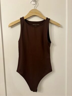 American Eagle Outfitters Dark Brown Sleeveless Bodysuit